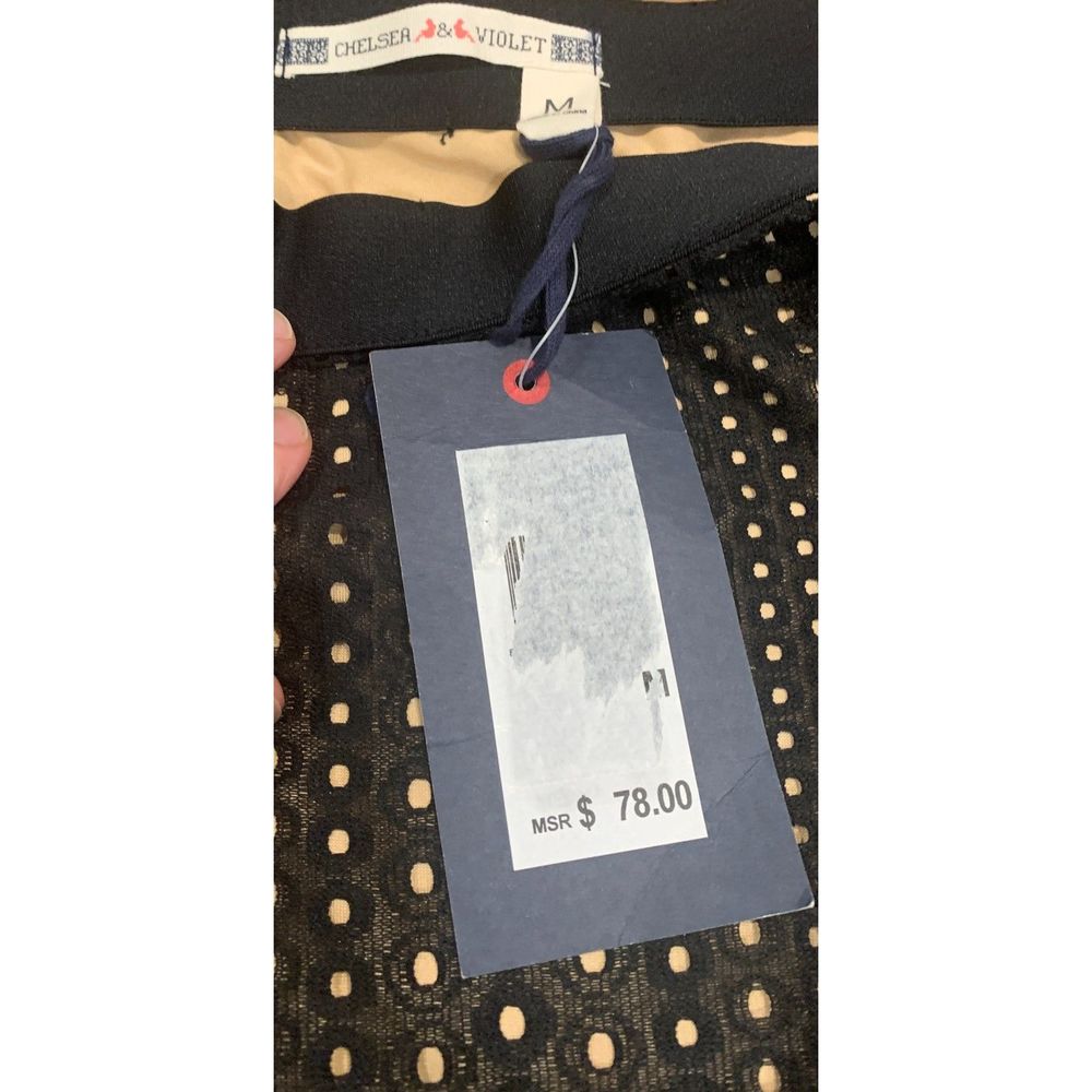 Chelsea and Violet women's fringe skirt black mini skirt size medium BNWT - Picture 3 of 3